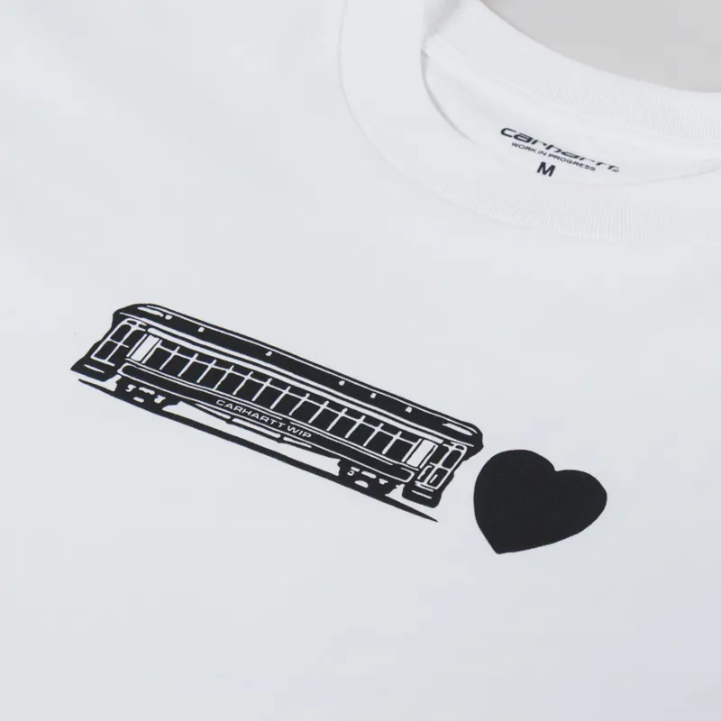 Carhartt WIP Deconstructed Label T Shirt White-2