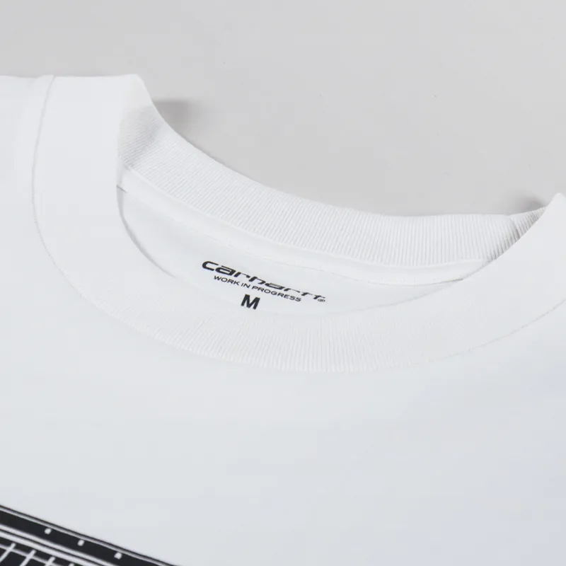 Carhartt WIP Deconstructed Label T Shirt White-3