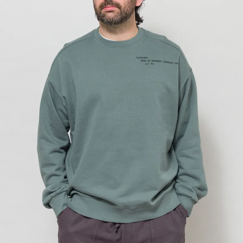 Carhartt WIP Punched Sweatshirt Velvet Green-3