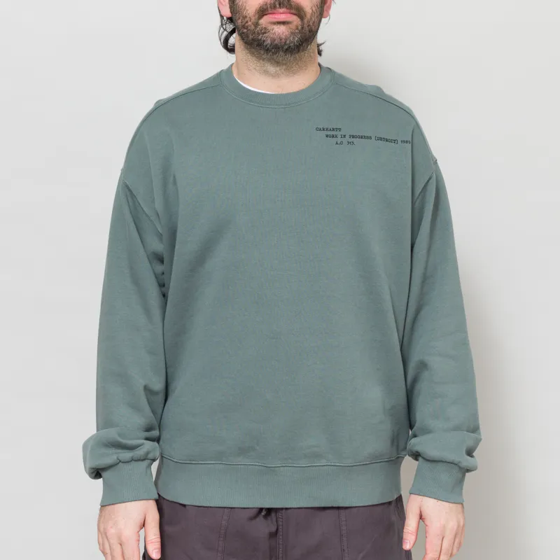 Carhartt WIP Punched Sweatshirt Velvet Green-4
