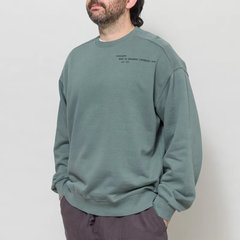 Carhartt WIP Punched Sweatshirt Velvet Green-2