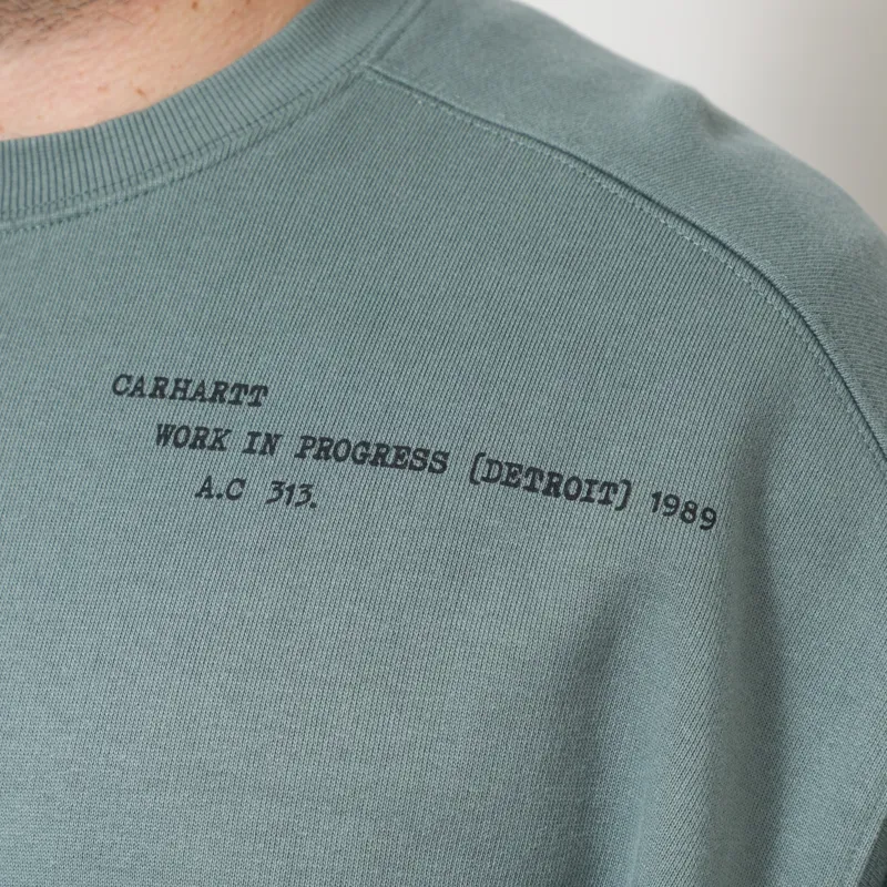 Carhartt WIP Punched Sweatshirt Velvet Green-7