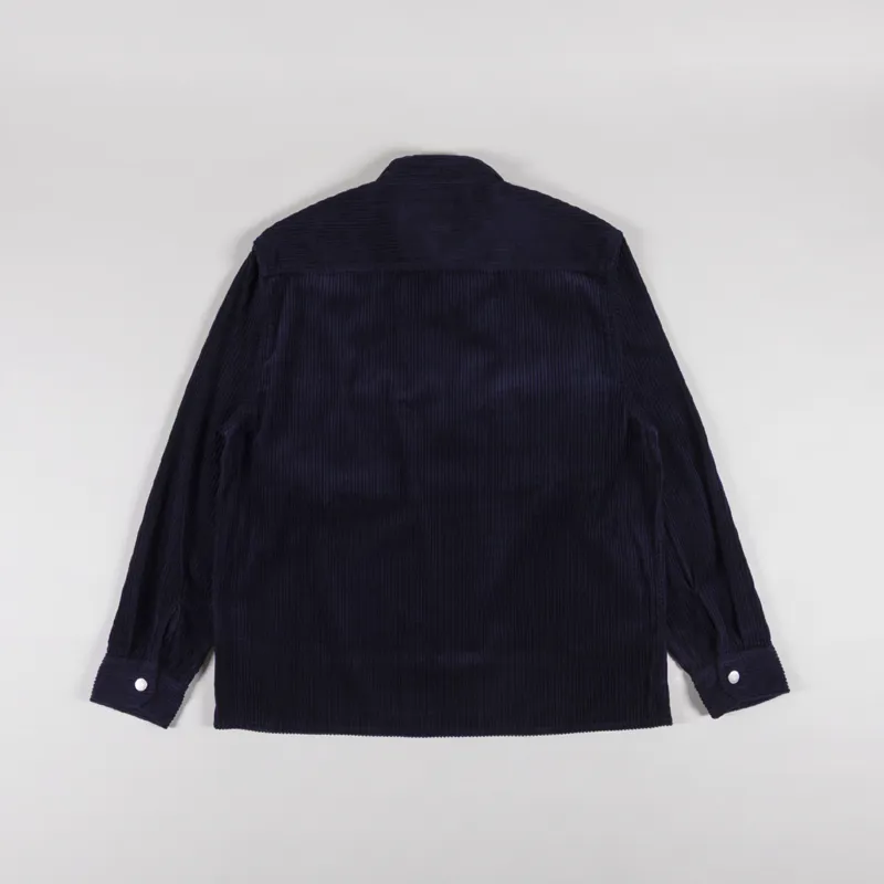 Carhartt WIP Reynold Shirt Jac Dark Navy Rinsed-1