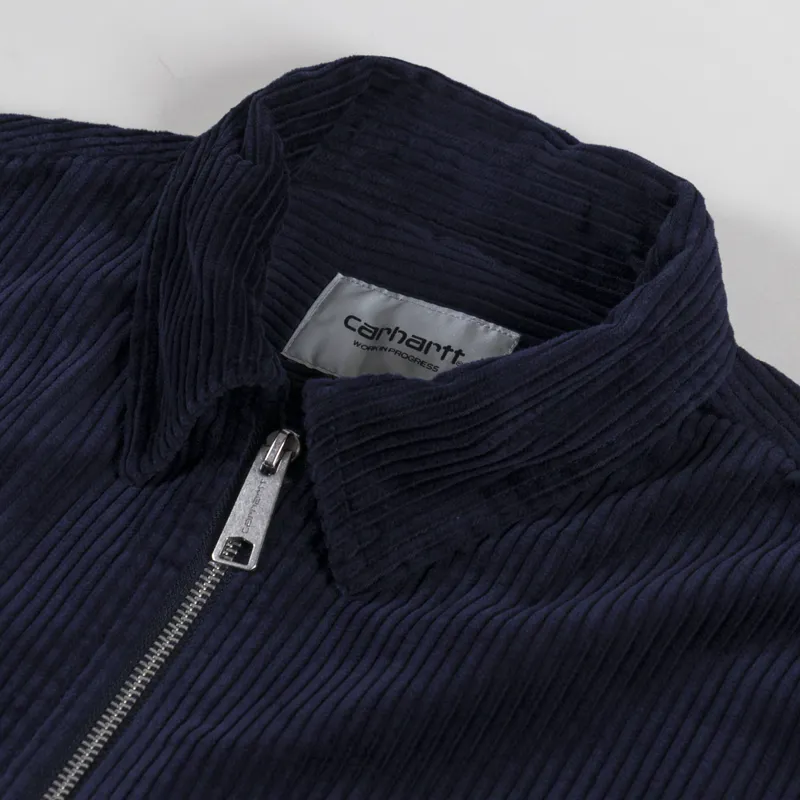 Carhartt WIP Reynold Shirt Jac Dark Navy Rinsed-4