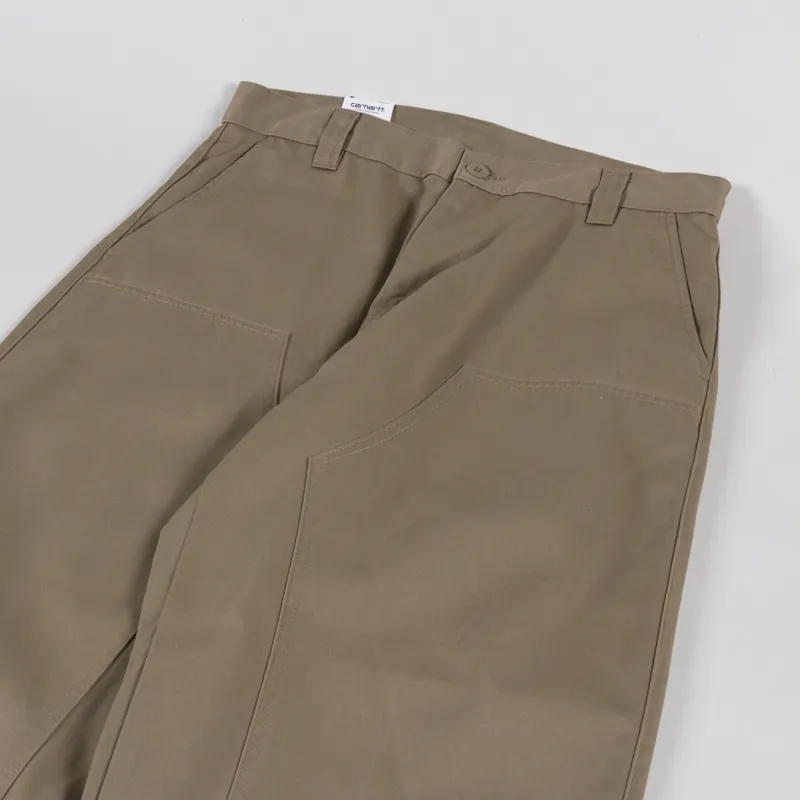 Carhartt WIP Brady Double Knee Chino Pant Leather Rinsed-3