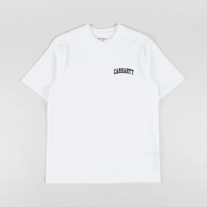 Carhartt WIP University Script T Shirt White Black