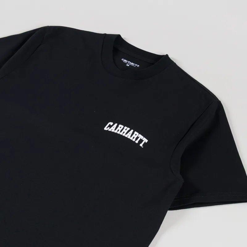 Carhartt WIP University Script T Shirt Black White-1