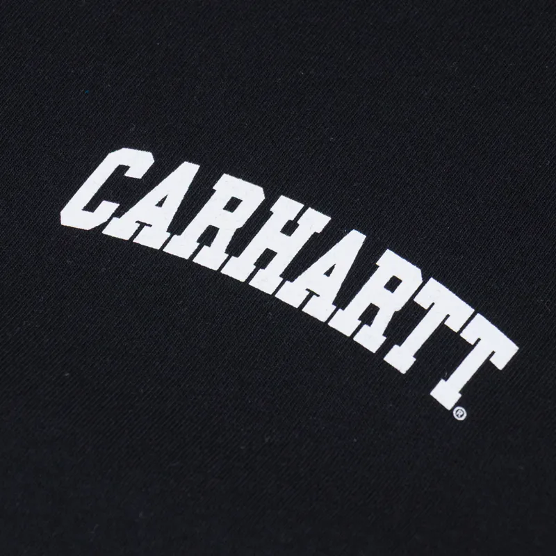 Carhartt WIP University Script T Shirt Black White-3