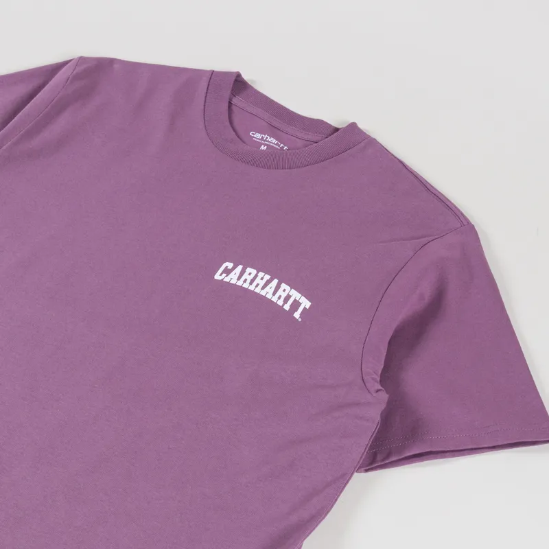 Carhartt WIP University Script T Shirt Phlox White-1