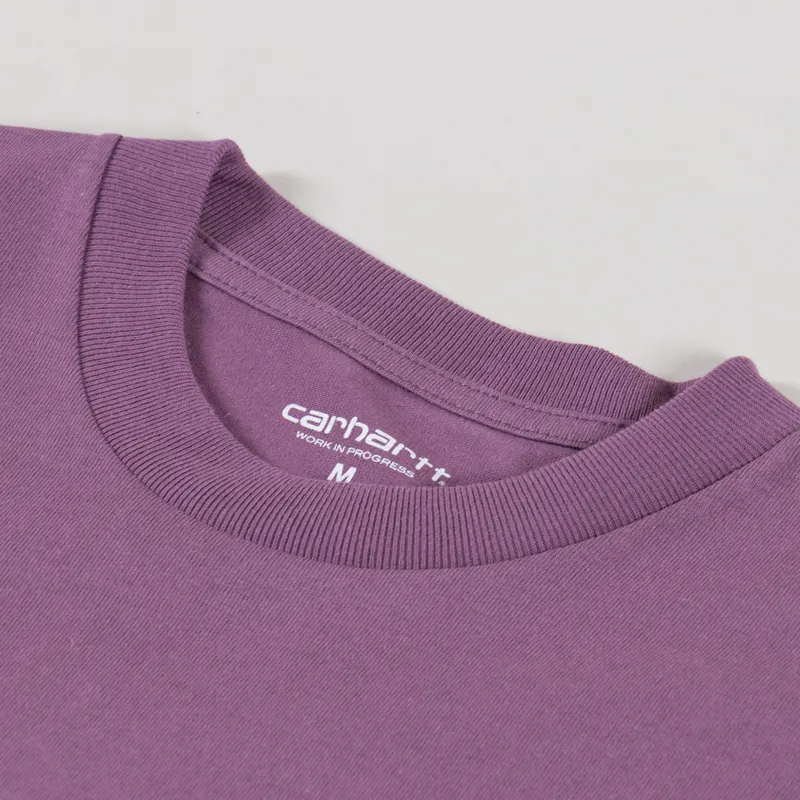 Carhartt WIP University Script T Shirt Phlox White-2
