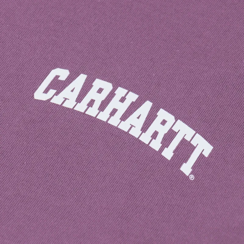 Carhartt WIP University Script T Shirt Phlox White-3