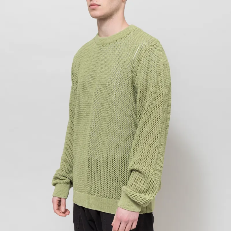 Carhartt WIP Stockton Sweater Gentle Green-1