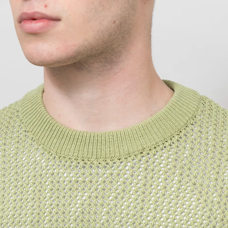 Carhartt WIP Stockton Sweater Gentle Green-3