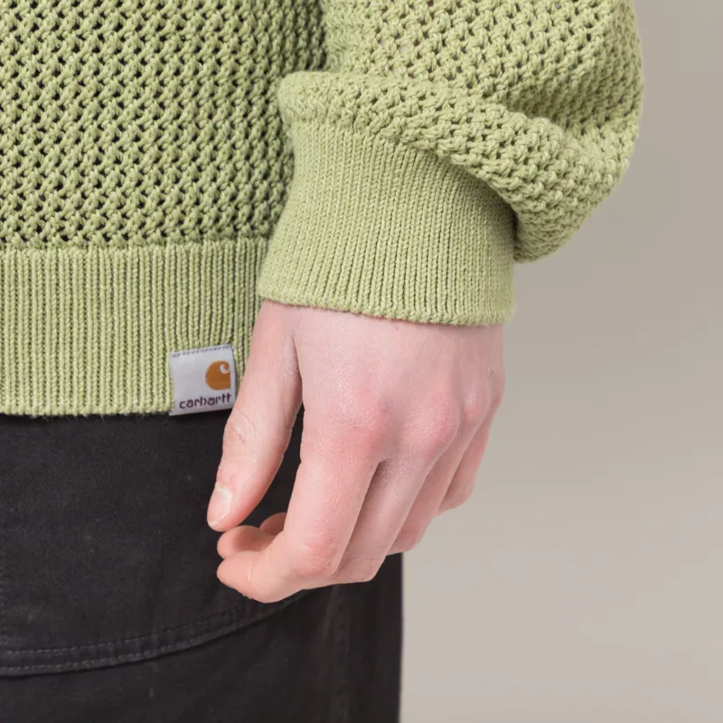 Carhartt WIP Stockton Sweater Gentle Green-4