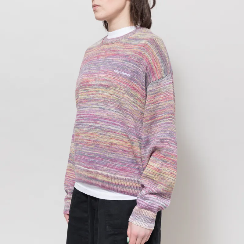 Carhartt WIP Womens Keenan Sweater Gradient Gentle Purple-1