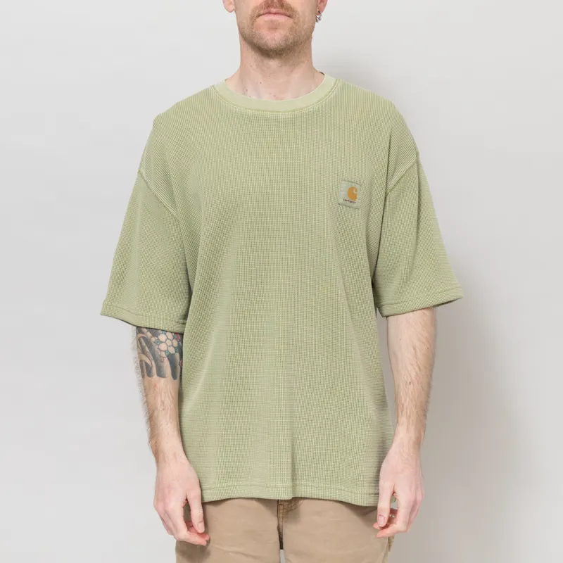 Carhartt WIP Nelson Waffle T Shirt Gentle Green