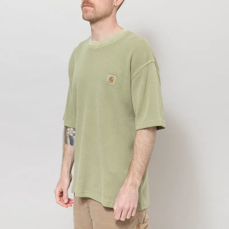 Carhartt WIP Nelson Waffle T Shirt Gentle Green-1