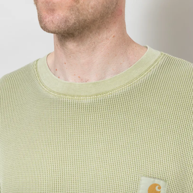 Carhartt WIP Nelson Waffle T Shirt Gentle Green-5