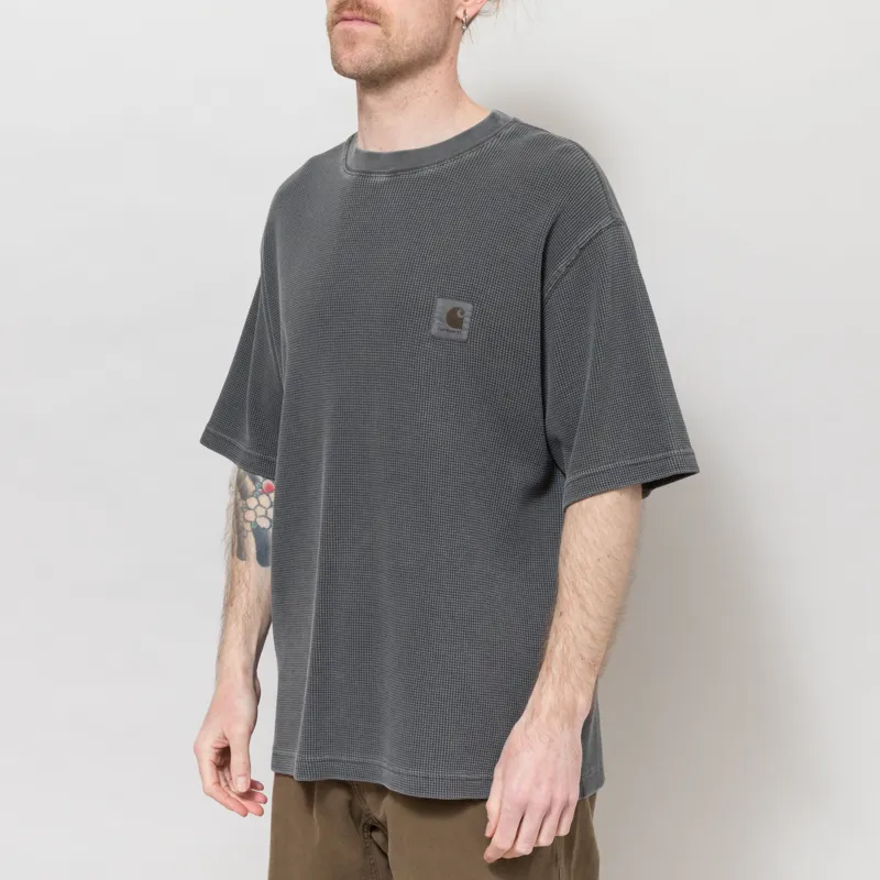 Carhartt WIP Nelson Waffle T Shirt Black-1