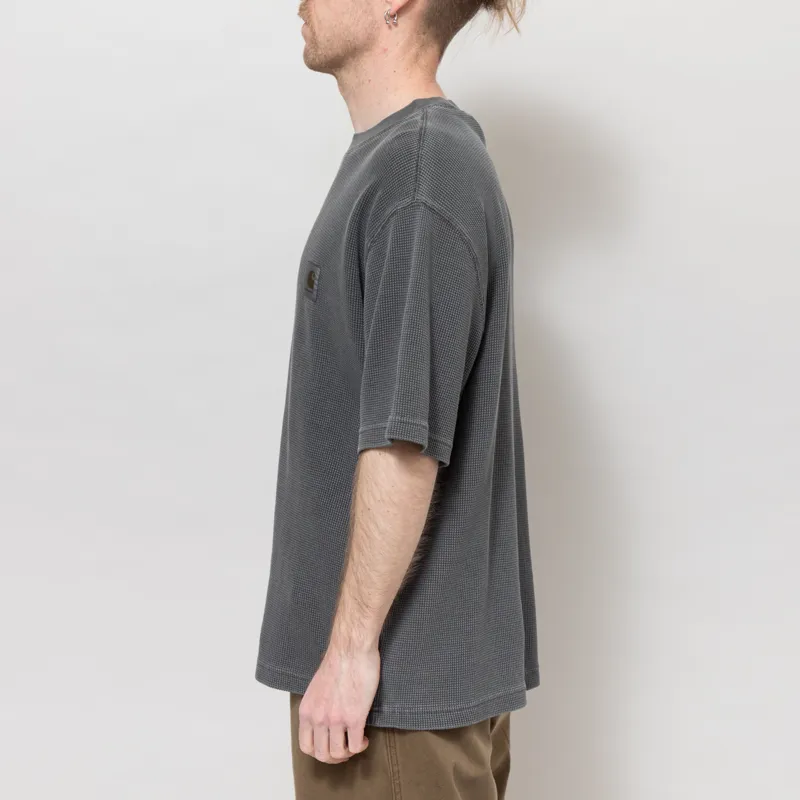 Carhartt WIP Nelson Waffle T Shirt Black-2