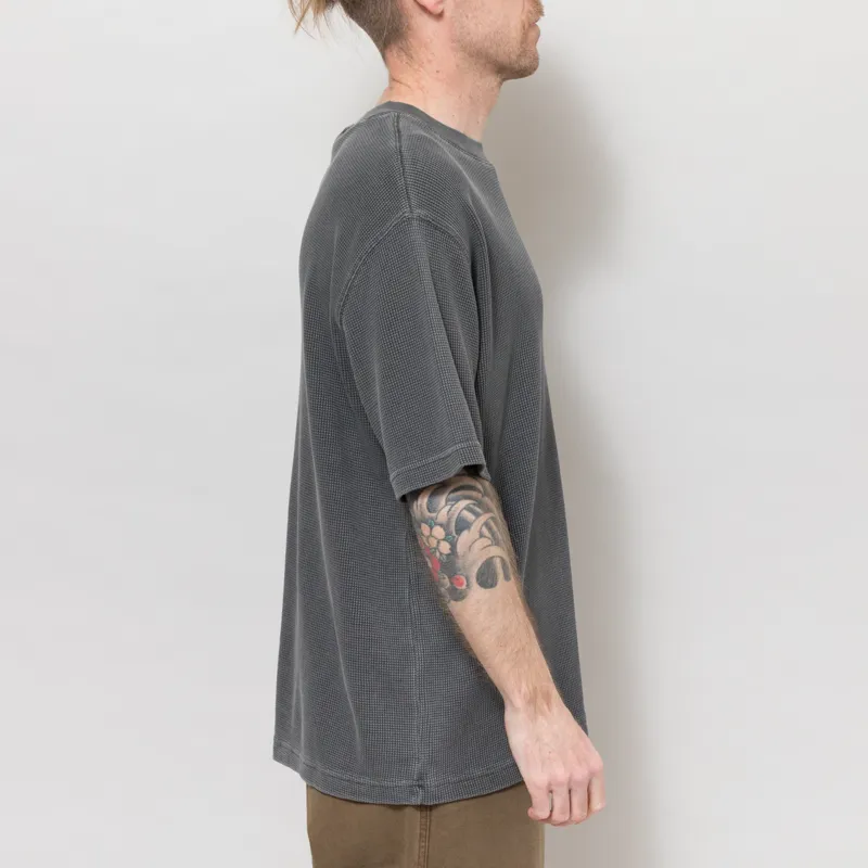 Carhartt WIP Nelson Waffle T Shirt Black-4