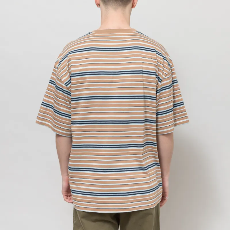 Carhartt WIP Zane T Shirt Striped Peanut-1