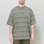 Carhartt WIP Zane T Shirt Striped Dollar Green
