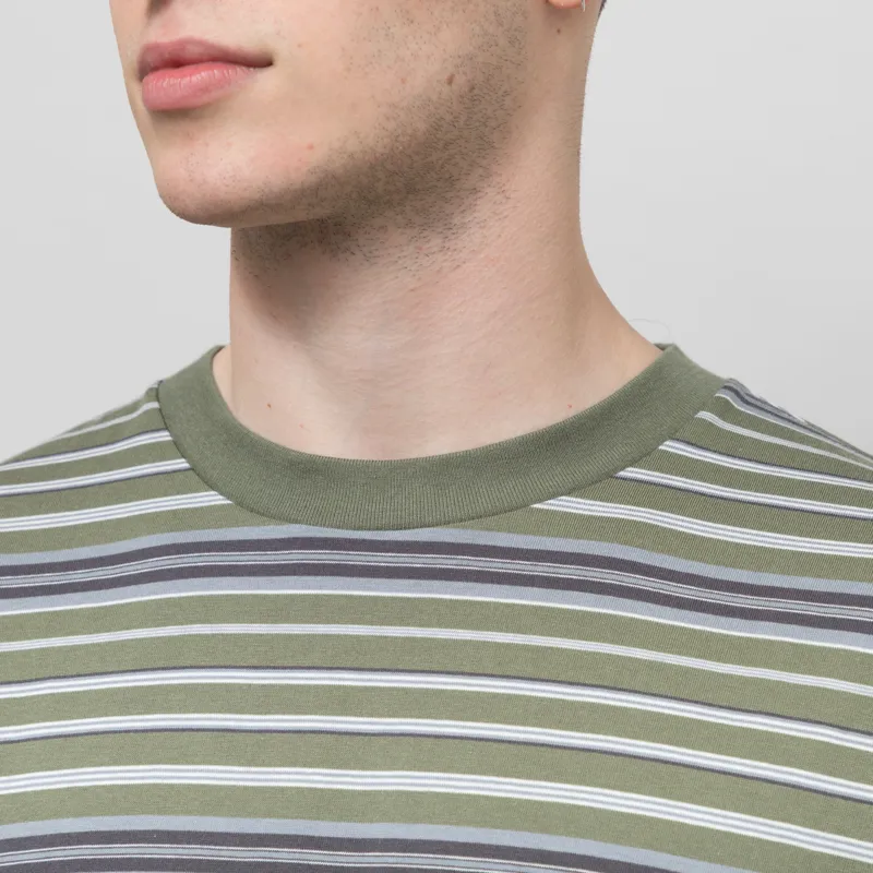 Carhartt WIP Zane T Shirt Striped Dollar Green-3