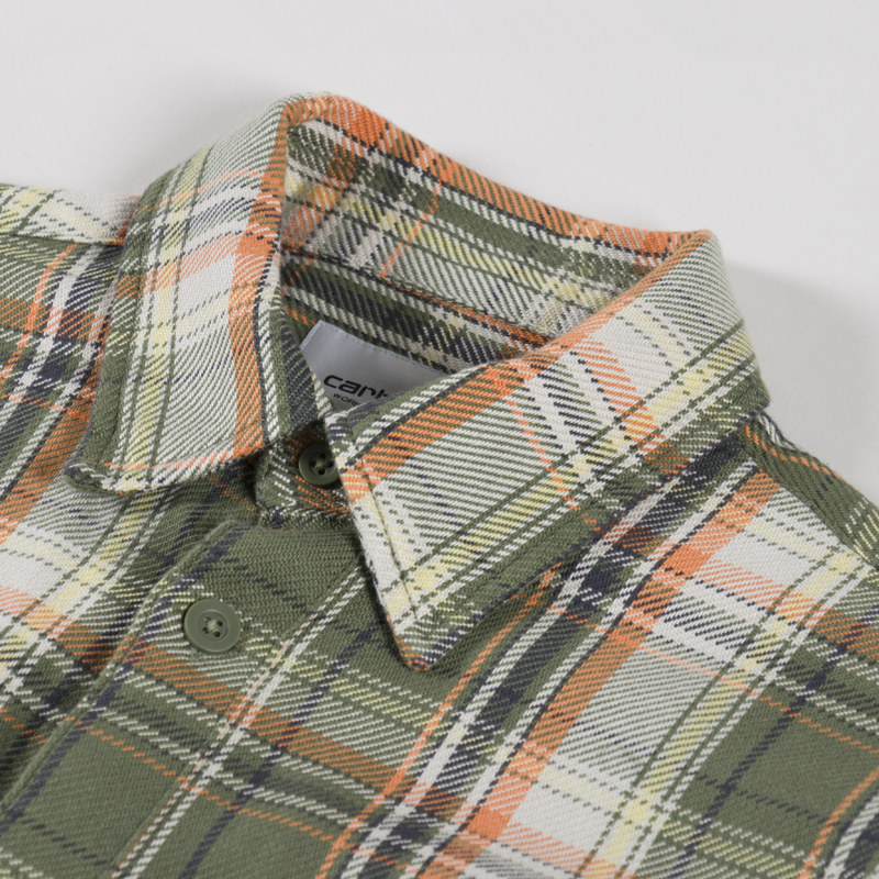 Carhartt WIP Tunick Shirt Check Dollar Green-4