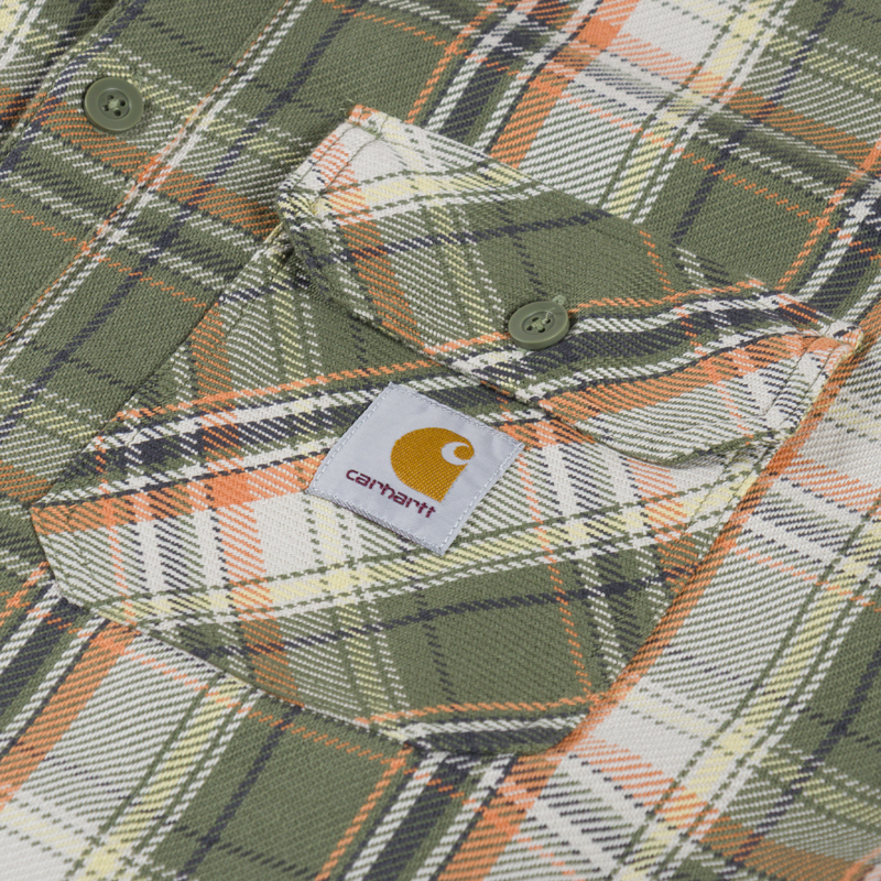 Carhartt WIP Tunick Shirt Check Dollar Green-5