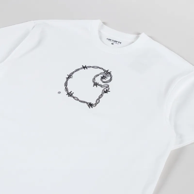 Carhartt WIP Barbwire C T Shirt White-1
