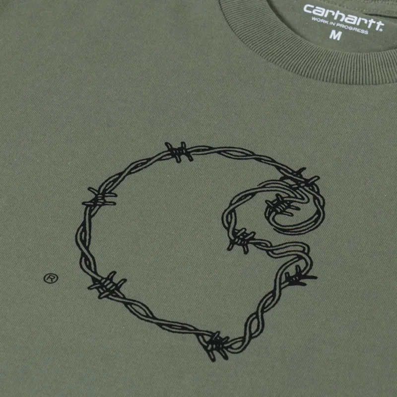 Carhartt WIP Barbwire C T Shirt Dollar Green-3