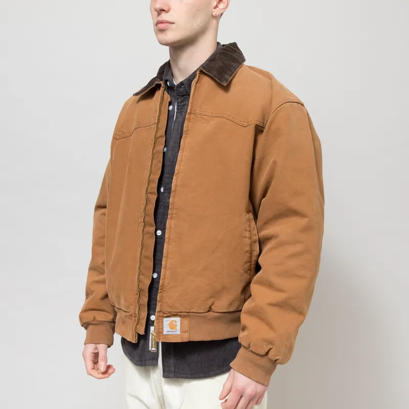 Carhartt WIP OG Santa Fe Jacket Hamilton Brown Tobacco Grind Wash-1