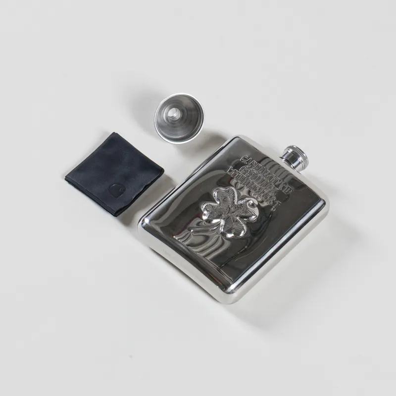 Carhartt WIP Clover Flask Silver-2