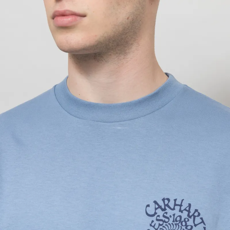 Carhartt WIP Spirals T Shirt Gentle Blue-3