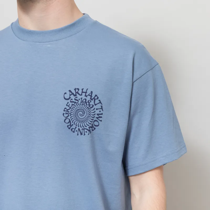 Carhartt WIP Spirals T Shirt Gentle Blue-2