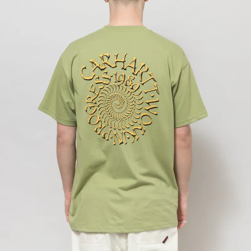 Carhartt WIP Spirals T Shirt Gentle Green-1