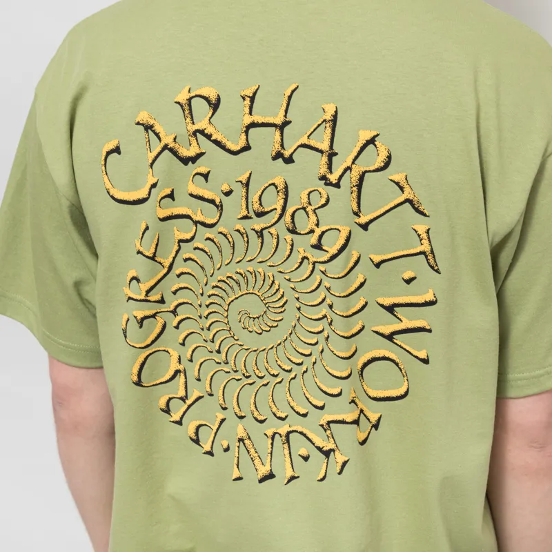 Carhartt WIP Spirals T Shirt Gentle Green-3
