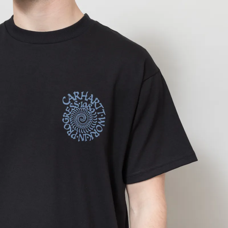 Carhartt WIP Spirals T Shirt Black-2