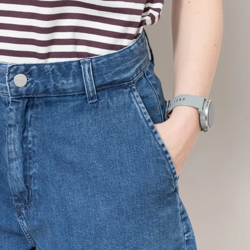 Carhartt WIP Womens Lova Shorts Blue Stone Washed-6