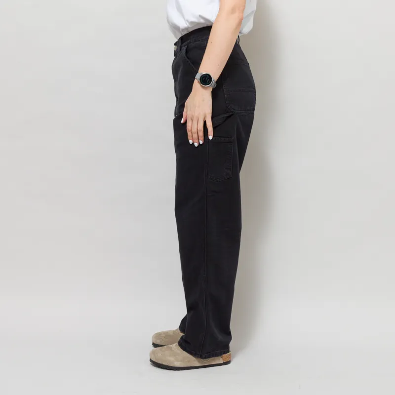 Carhartt WIP Womens Brandon Single Knee Pants Black Grind Wash-3