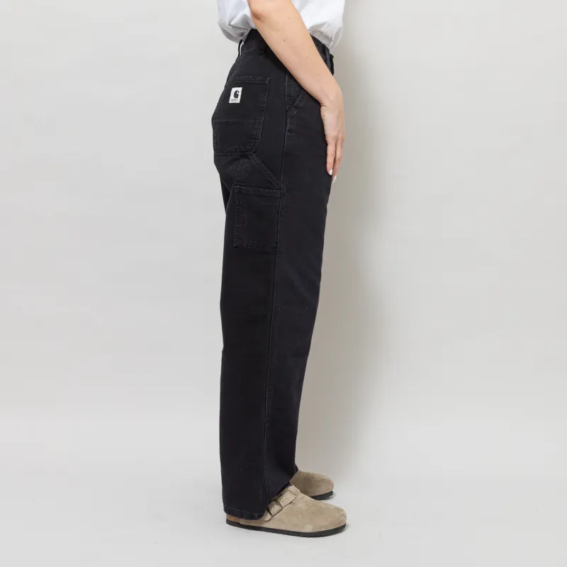 Carhartt WIP Womens Brandon Single Knee Pants Black Grind Wash-5