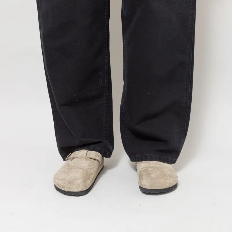 Carhartt WIP Womens Brandon Single Knee Pants Black Grind Wash-6