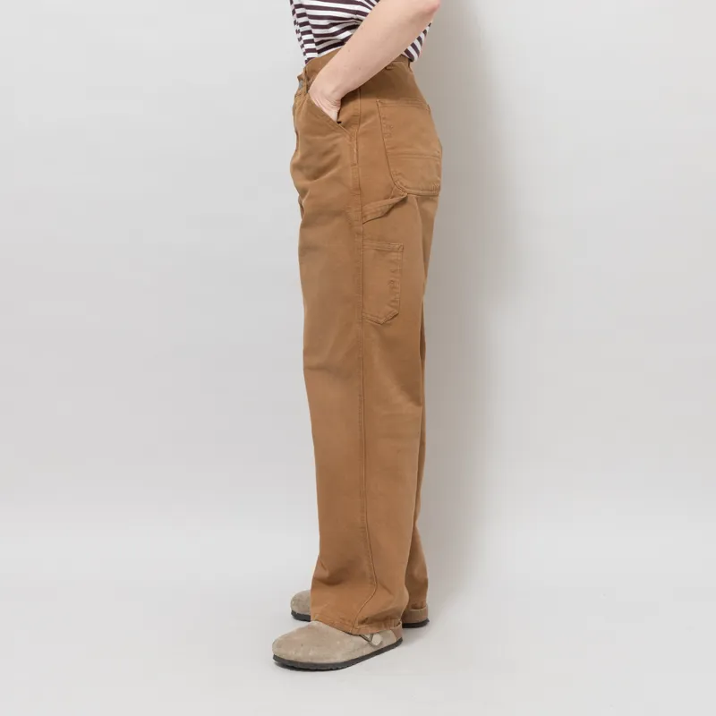 Carhartt WIP Womens Brandon Single Knee Pants Hamilton Brown Grind Wash-2