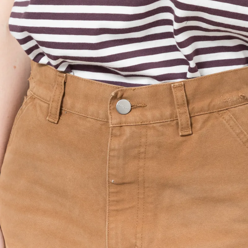 Carhartt WIP Womens Brandon Single Knee Pants Hamilton Brown Grind Wash-5