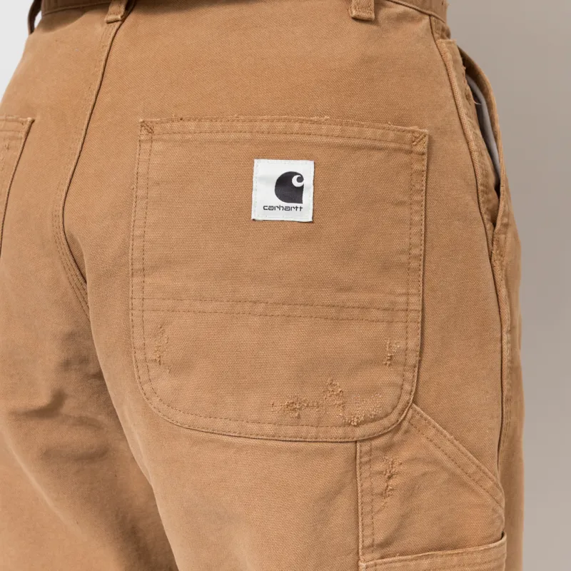 Carhartt WIP Womens Brandon Single Knee Pants Hamilton Brown Grind Wash-6