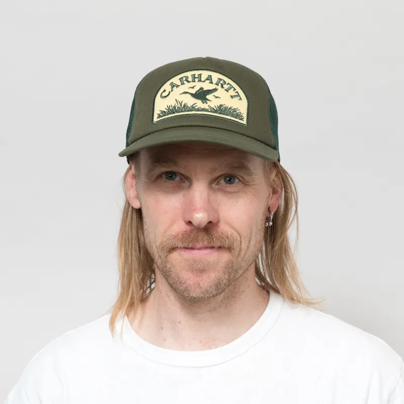 Carhartt WIP Take Off Trucker Cap Leaf-1