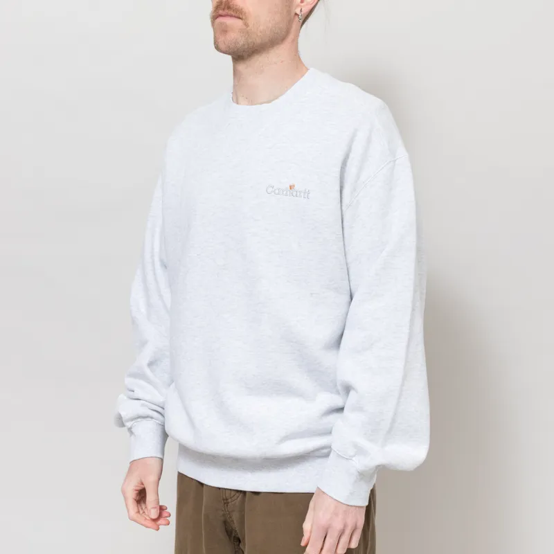 Carhartt WIP Label Sweatshirt Ash Heather-1