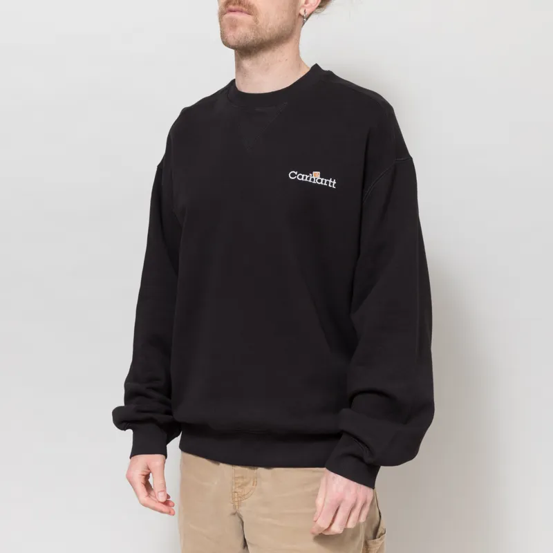 Carhartt WIP Label Sweatshirt Black-1