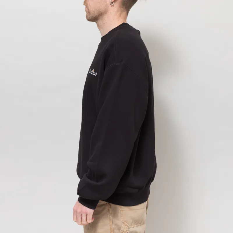 Carhartt WIP Label Sweatshirt Black-2